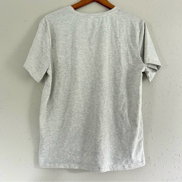 🦋 Grey V-Neck Human Kind Be Both Short Sleeve T-Shirt XL - Picture 3 of 7